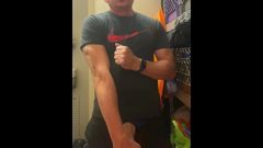JockDad87: Возбужденная Jockdad87 грудаст еще одну порцию спермы между классами