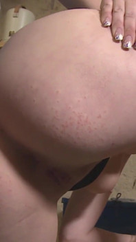 Teen want sperm on her asshole - German
