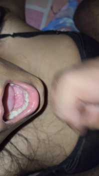 Beautiful Indian GF Huge Cum on Her Mouth in Her 21st Birthday