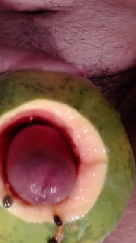 New Video of Fucking Fruit. Papaya's Turn