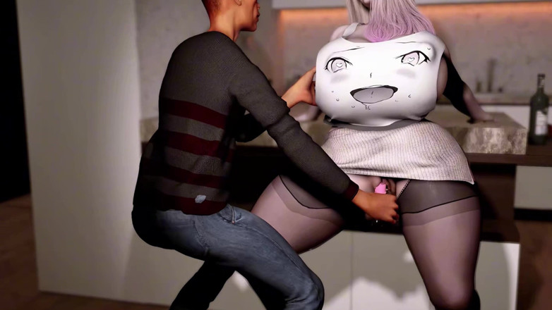Why fuck so hard: 3D enormes mamas loira bbw prostituta provocando o pau velho...