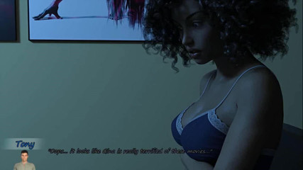 Dirty GamesXxX: Big city pleasures: sexy girls are watching a horror movie -...