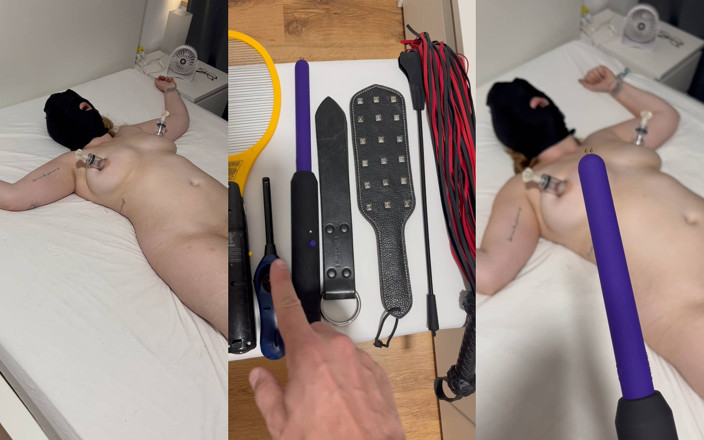 Crazy German Slut: Ședință super sexy sado-maso orb și mască vulnerabilă, lanțuri, bară de întindere,...