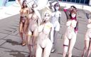 3D-Hentai Games: Terciopelo rojo - danza desnuda con sabor rojo Dva Mercy Pharah...
