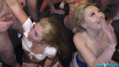 Bukkake team: Naughty Babes Getting Cum All Over Them