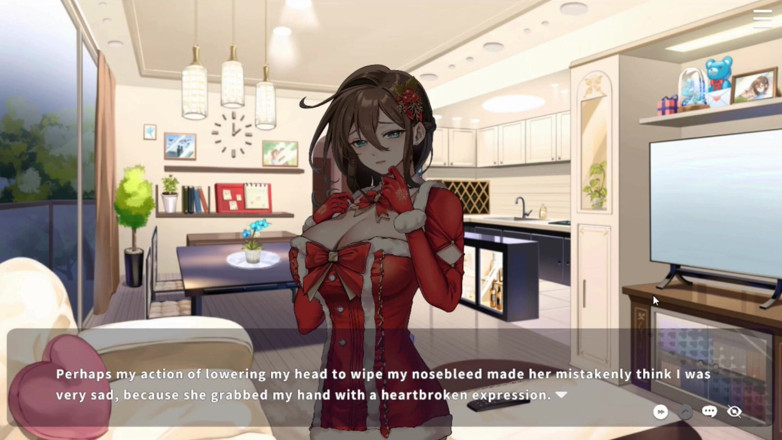 NSFWOtaku: Hentai oyunu - evli kadının Noel baştan çıkarma - v-sevgilisi
