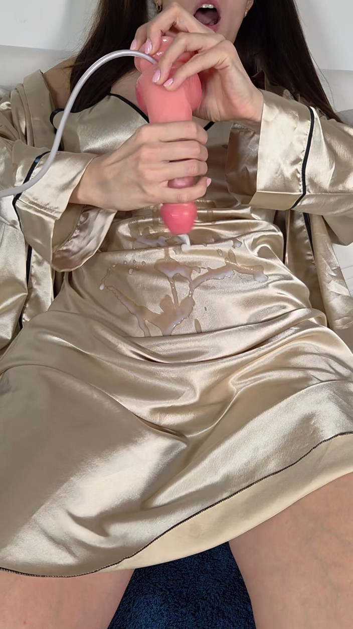 Nipple Stock: Soak That Satin with Your Huge Cumshot