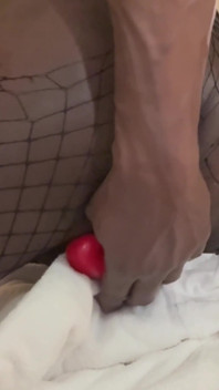 Big Black Butt Crossdresser Self Sex Toying