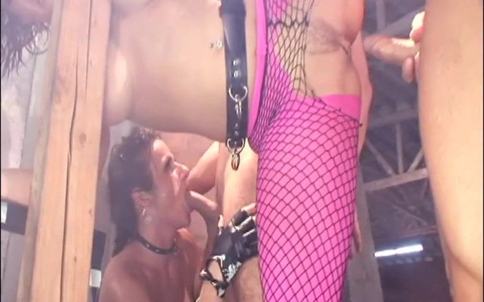 American Idol X: Сексуальные большие сиськи двойным проникновением трахаются в задницу в анальном сексе вчетвером... сперма в рот