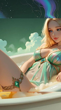 Lustrender - joven elfo mujer presentación de diapositivas - arte de fantasía surreal mítico
