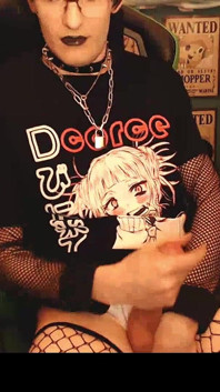 Goth Jerking and Cumming