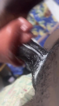 Fat Thick BBC Deep Throating Sextoy Like a Slave. He Doesn't Care