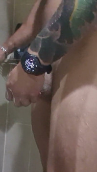 Shaving My Cock and Balls in the Shower