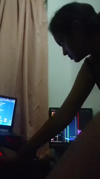 Stepmom Comes to See What I'm Doing on the Computer