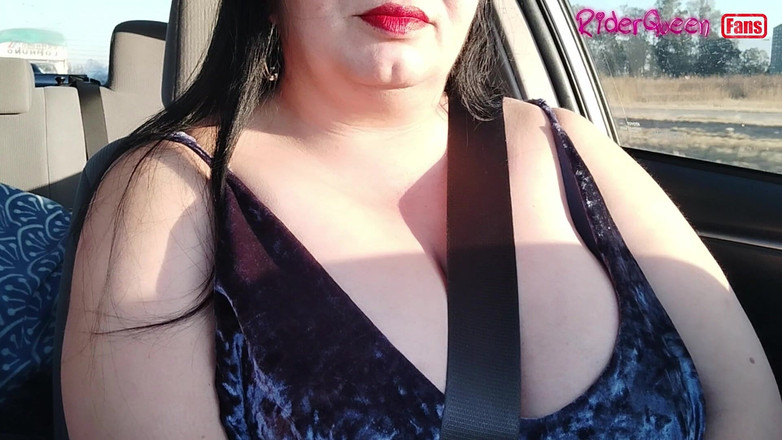 Riderqueen: Mogen BBW MILF reser, fans i slow motion