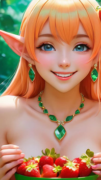 Ai Nude Art - Nude Adult Woman Eating Strawberry (part 2)