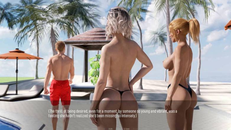 Dirty GamesXxX: Sdílené touhy: Sexy žhavé manželky nahoře bez na pláži - epizoda 2