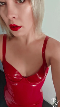 Latex Red Dress - Maitresse Julia