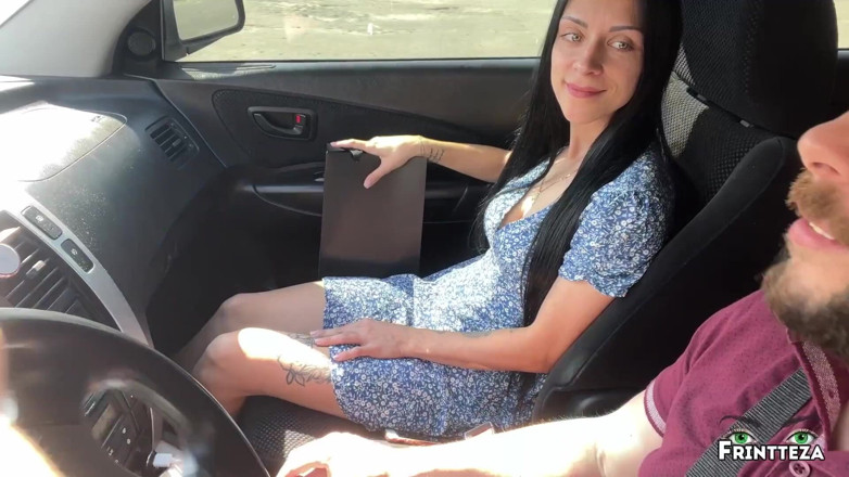 Frintteza: Stepmom makes a DeepThroat to Stepson in the car to...