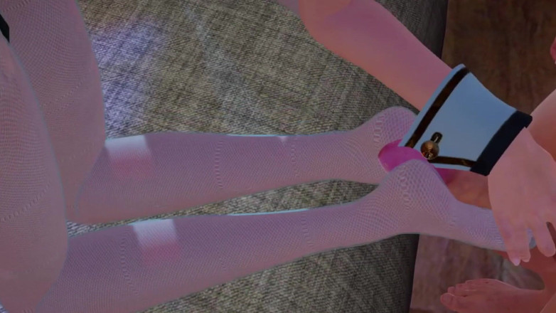 Wraith ward: Hentai bunnies üçlü grup sekste ayakla mastürbasyon yapıyor