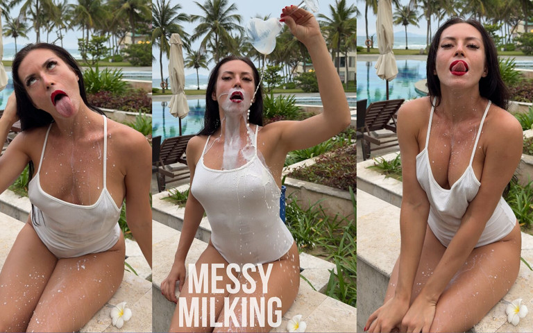 Milking & Getting Messy in See-through Bodysuit Outdoor (Princess Monica) Milking & Getting Messy in See-through Bodysuit Outdoor (Princess Monica)