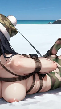 Sexy BDSM Play on the Beach Is the Hottest Way to Have a Bondage Orgasm!