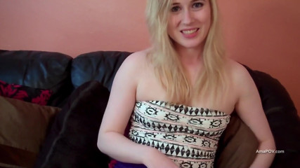 AmaPOV: Undressing Satine reveals her hairy pussy