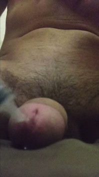 Solo of a Big Shaved Dick with a Beautiful Head, with Sperm Collected in a Syringe!