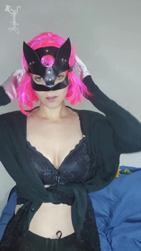 Hear My Moans as I Masturbate with My Kitty Mask and Tits