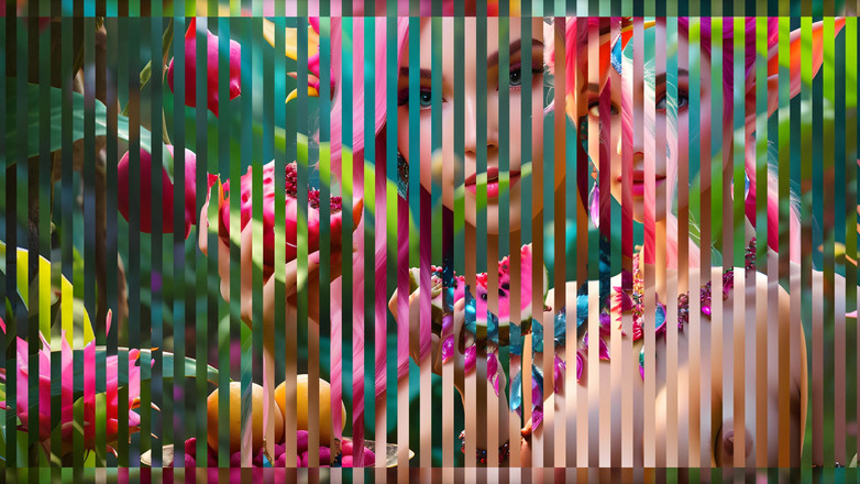 LustRender: Big Breasted Nude Elf Girl with Dragon Fruit