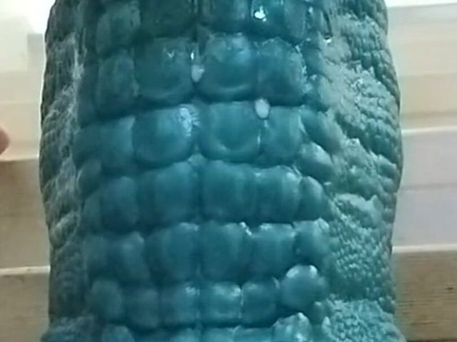 CD Squats and Stretches on Huge Dildo (Dragontrainer)
