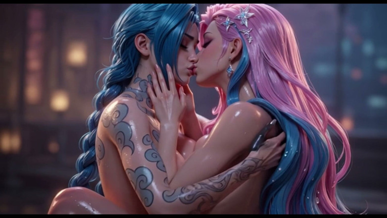 Ianimedia: Seraphine League of Legends Nude Solo Hentai Big Tits Ass...