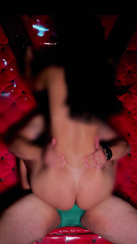 Perfect Reverse Cowgirl with a Tanned and Hairy Pussy Stepsister!