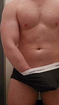 Massive German Stepdaddy Jerks Fat Cock in Public Toilet After Training - Phantomgentx