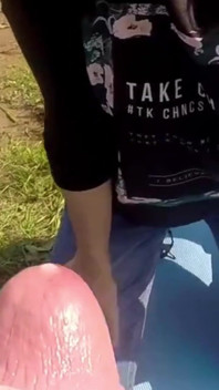 Teen Swallowing Cumshot Outdoor