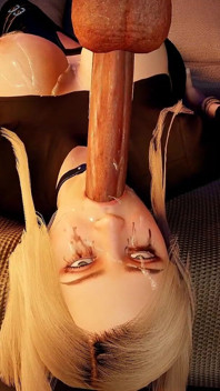 BDSM Lucah Perhambaan 3D - Kongkek muka blonde deepthroat yang bertetek besar