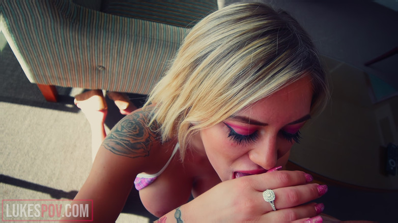 Lukes POV: Busty Petite Babe Gets a Big Facial