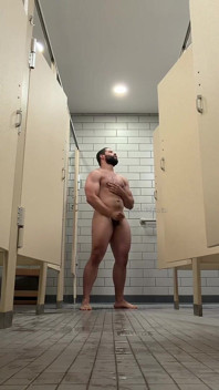Beefy Muscle Locker Room Showers