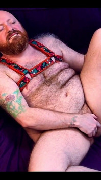 Just Had to Put on My New Colourful Harness and Have a Wank in My Big Purple Fuck Chair