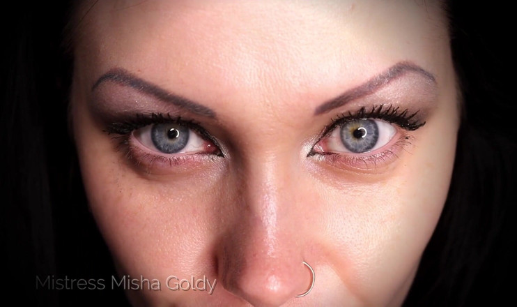 Goddess Misha Goldy: Close eye contact JOI &amp; edge &amp; orgasm control game