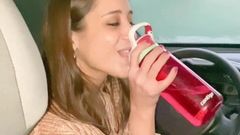 April BigAss: Belle Amore Trying My Pee From a Bottle
