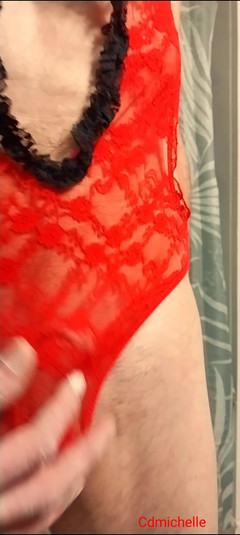 Cd Michelle lingerie: Cdmichelle en body en noy rouge