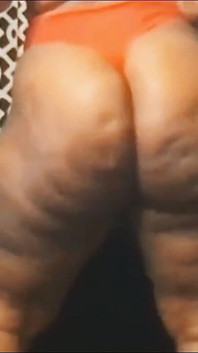 Big Black Ass in Panties Ass Clapping and Spreading Cheeks