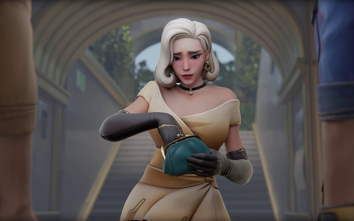 Orlikx: Mercy Sucks Two Big Dicks - 3D Overwatch Animation