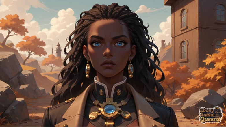 Ebony Anime Queens: Gorąca, chłodna ciemna bogini jest paskudna w romansie zasilanym parą!