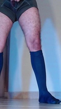 Exercising Naked Using Long Socks
