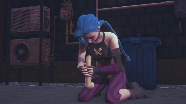 Waifu club 3D: Jinx любить мастурбувати великі члени