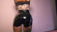 TattoedGirl666: Latex Fetish Shorts