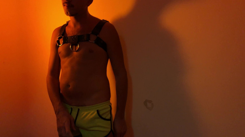 Maxence Angel: Kryzxxx Top Maxence Angel dari belakang dengan harnesses. Sync Cumshot.