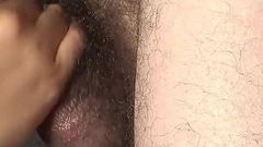 She Has Become a Real Expert at Giving Me Handjobs. View of Her Big Natural Tits, and Big Cumshot on Nails with Cum Dripping